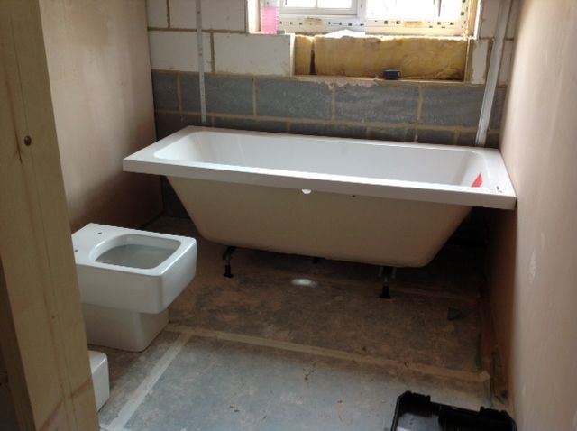 image shows: Witham New Build Bathroom Installation 